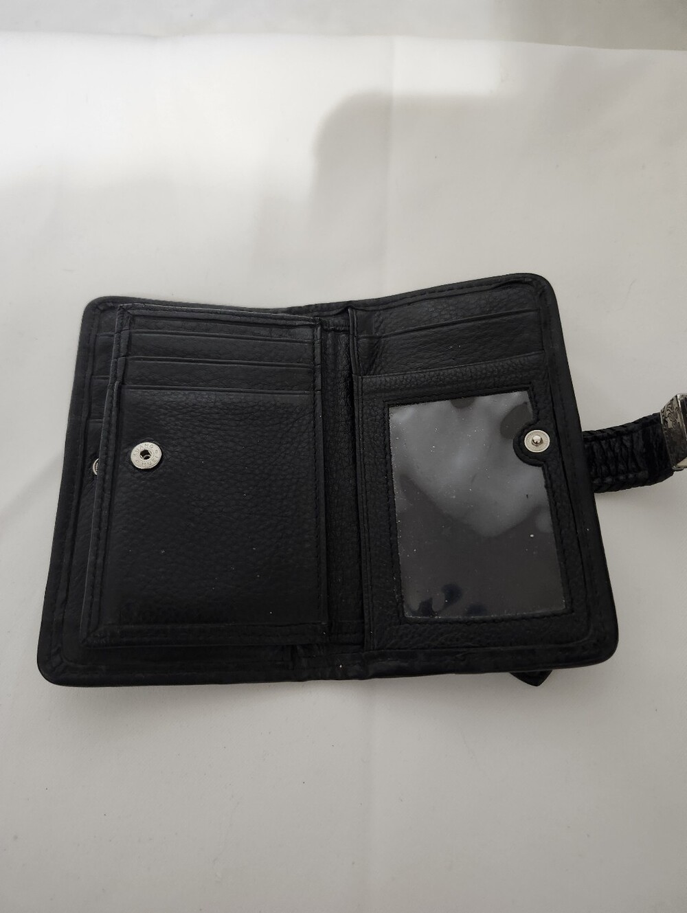 Brighton Black Leather Women's Wallet with Decorative Heart Accent - Picture 4 of 5